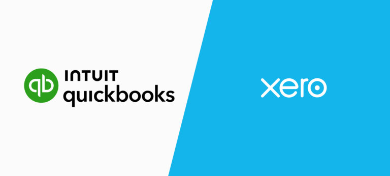 The Quickbooks logo and the Xero logo