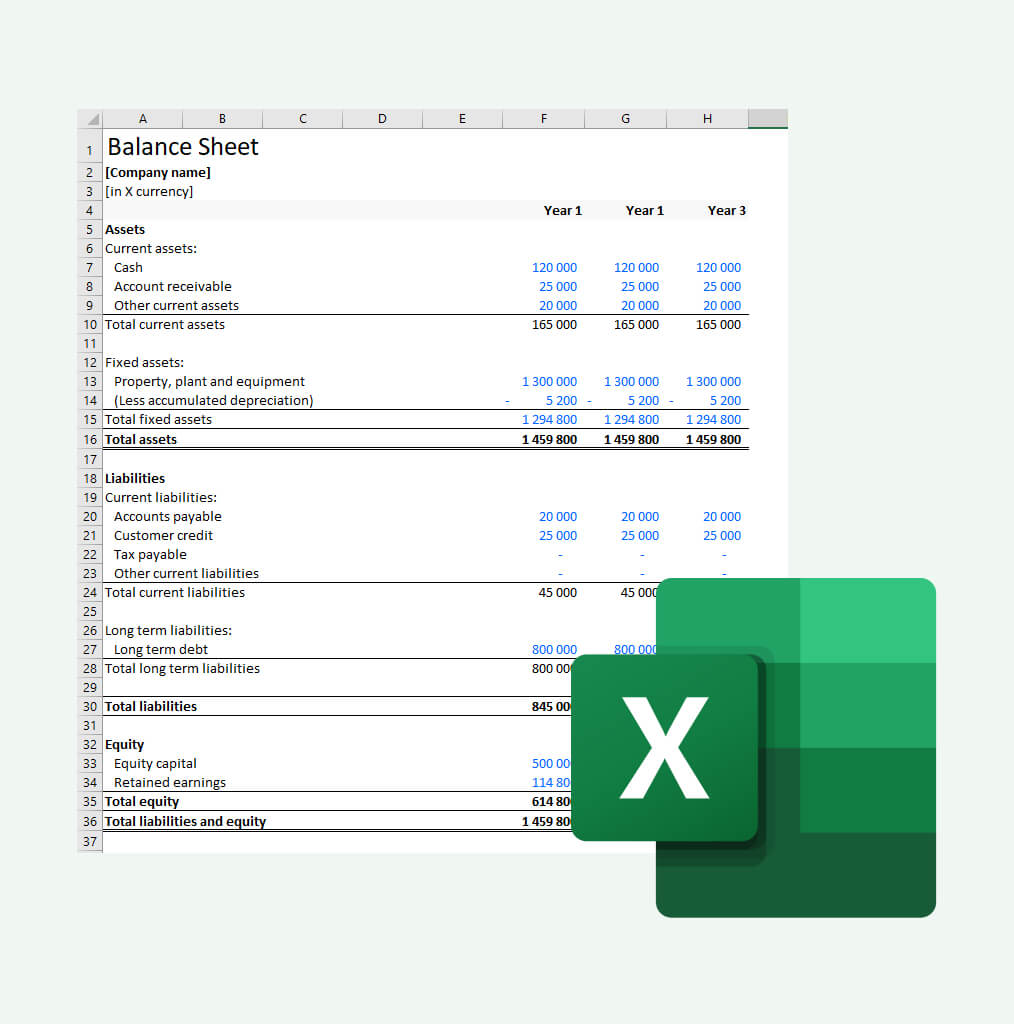 Balance Sheet Excel