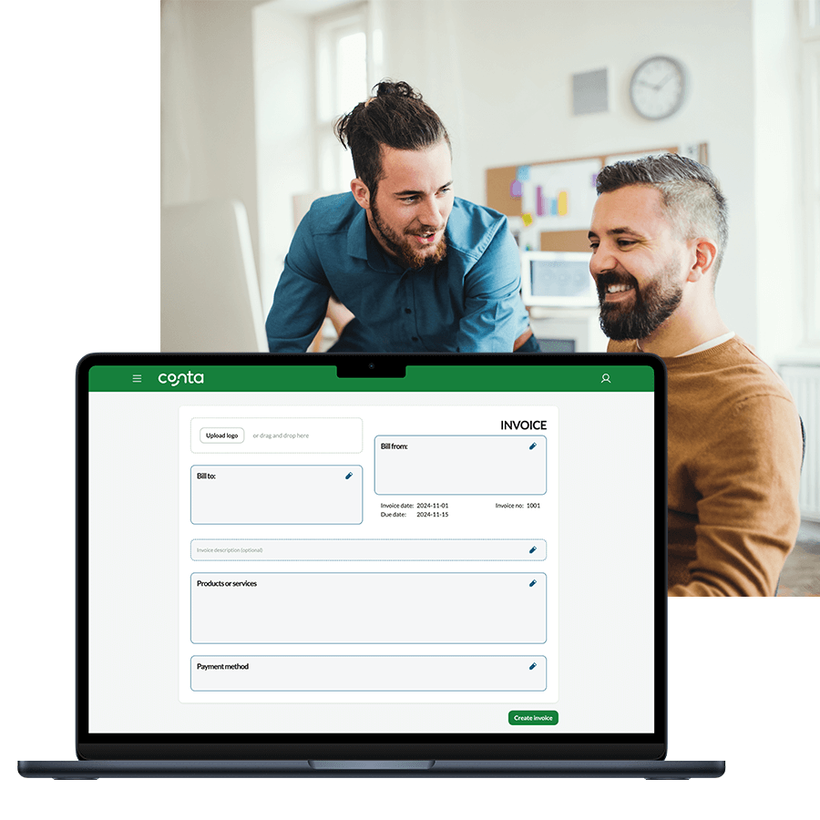 Generate, download and send professional invoices online