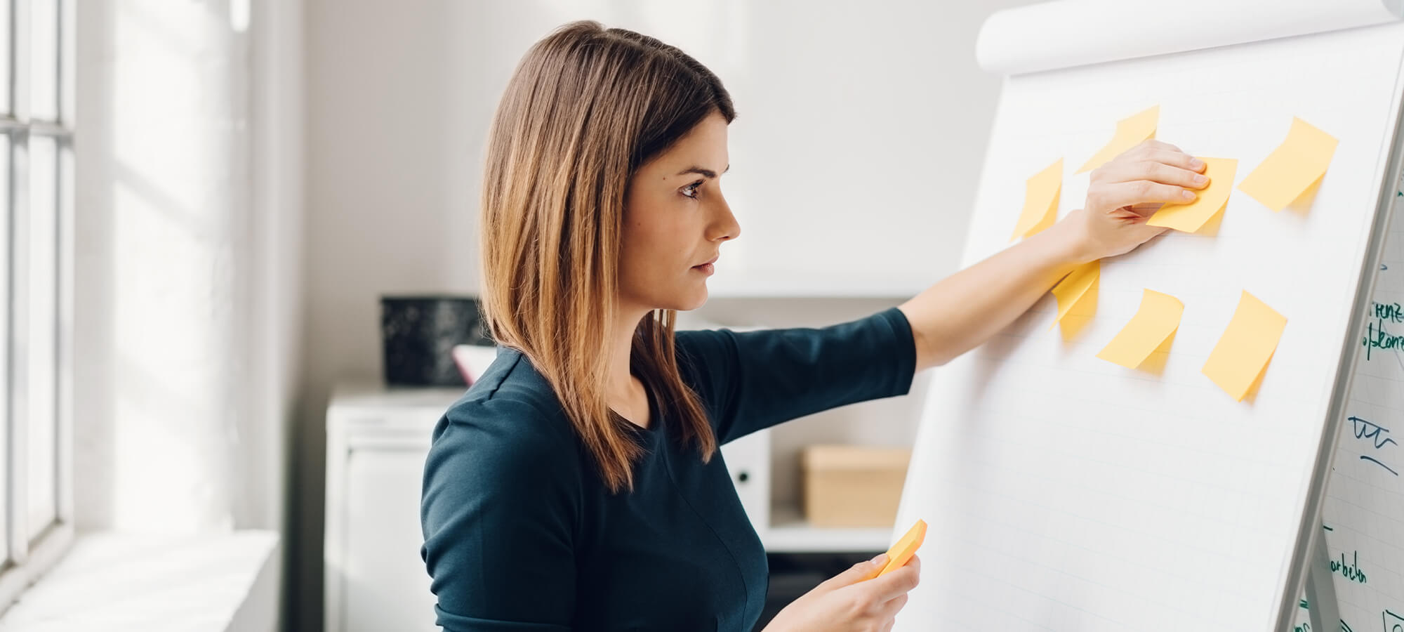 A woman making a business proposal