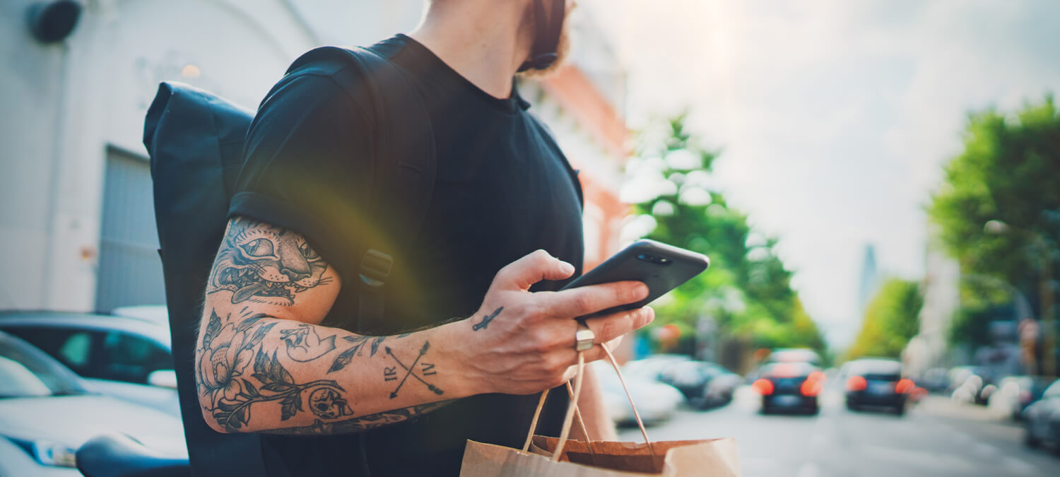 A man delivering food as part of the gig economy