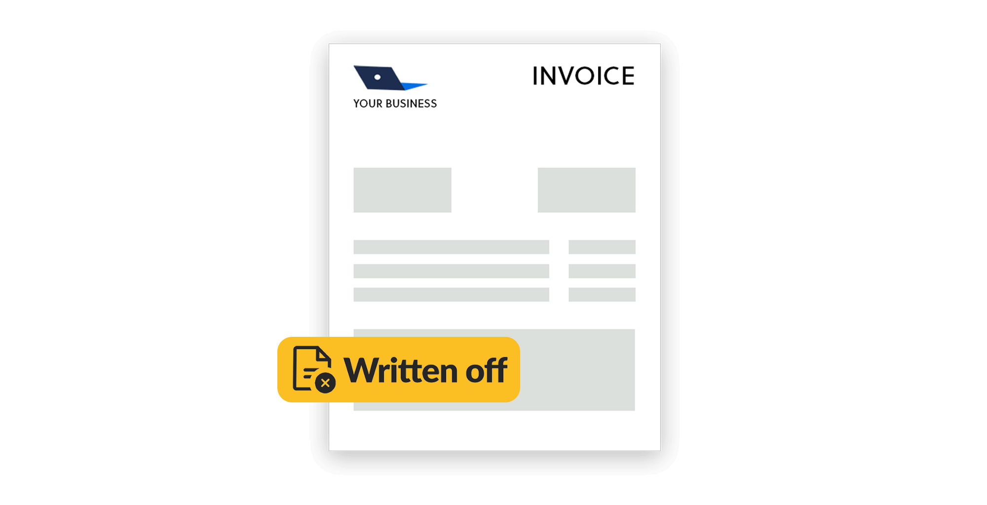 An invoice that has been written off