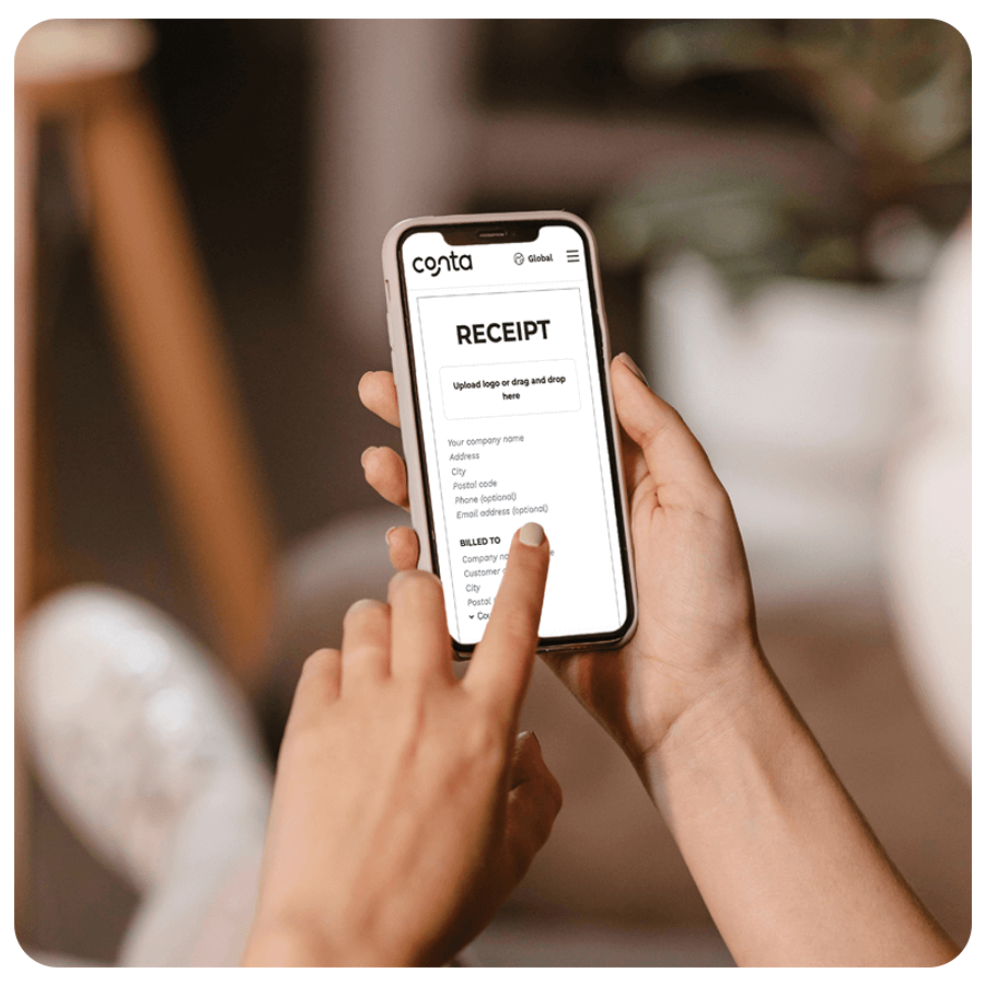 How do I make a receipt with the receipt maker?