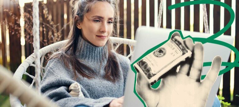 A business owner looking at different pricing strategies on her laptop