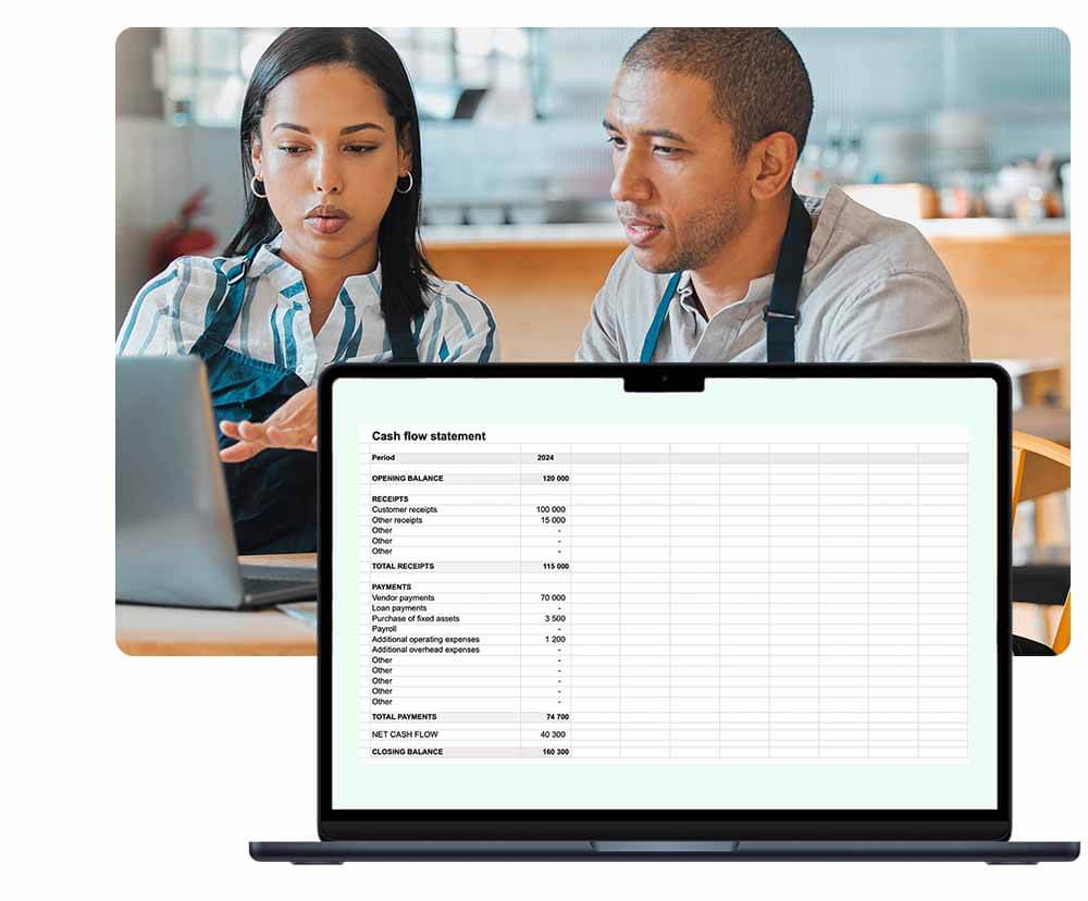Cash flow statement format for businesses in Ireland