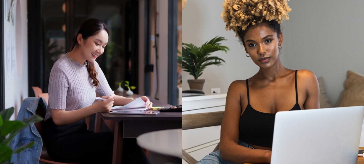 Two women working as independent contractors