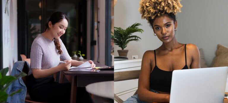 Two women working as independent contractors