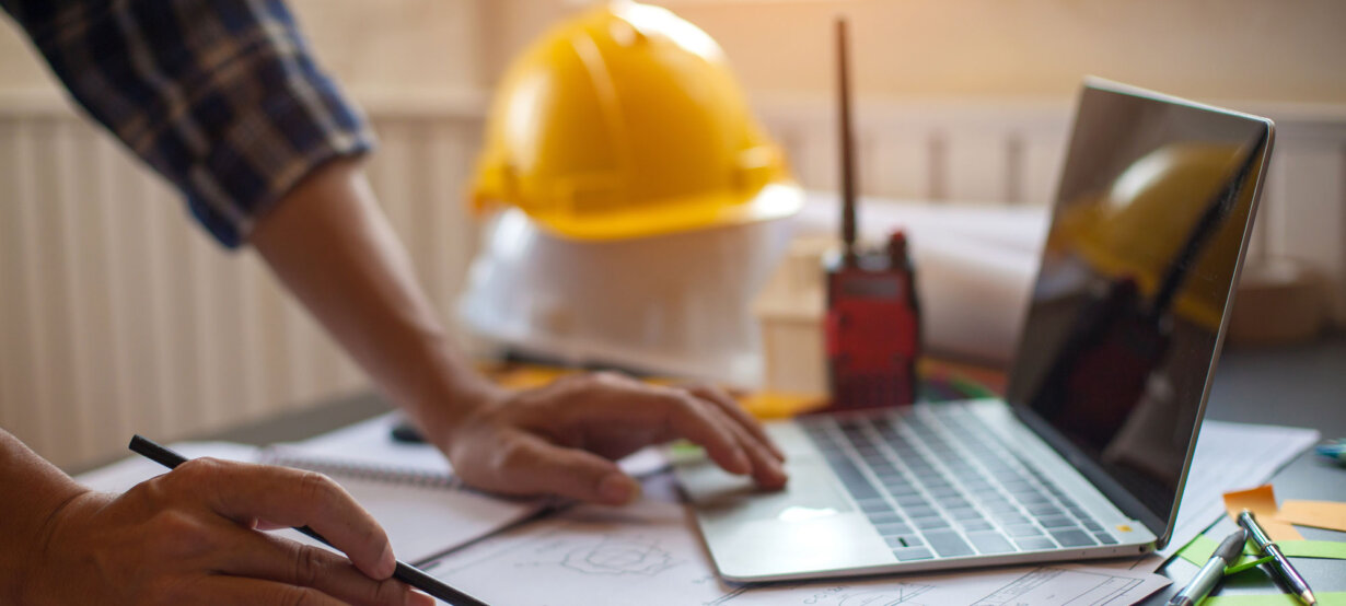 a carpenter working at a construction site
